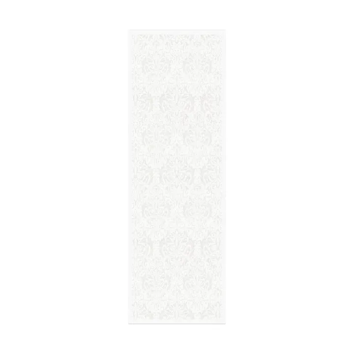 Medaljong table runner 50x150 cm - White - Ekelund Linneväveri