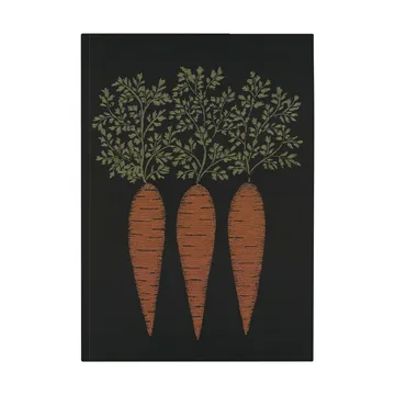 Morot kitchen towel 48x70 cm - Black-orange - Ekelund Linneväveri