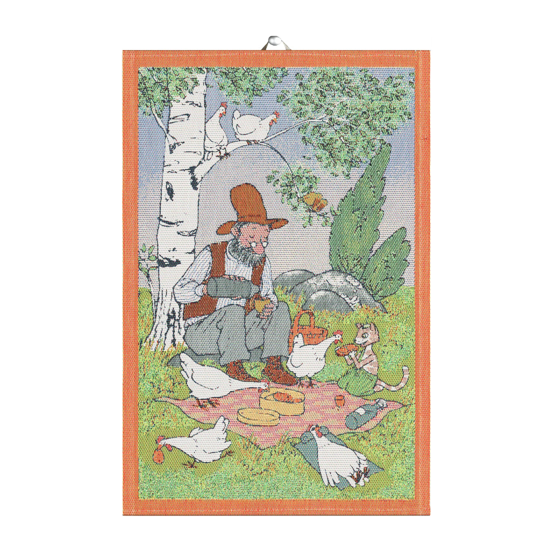 Pettson & Findus kitchen towel, Picnic Ekelund Linneväveri