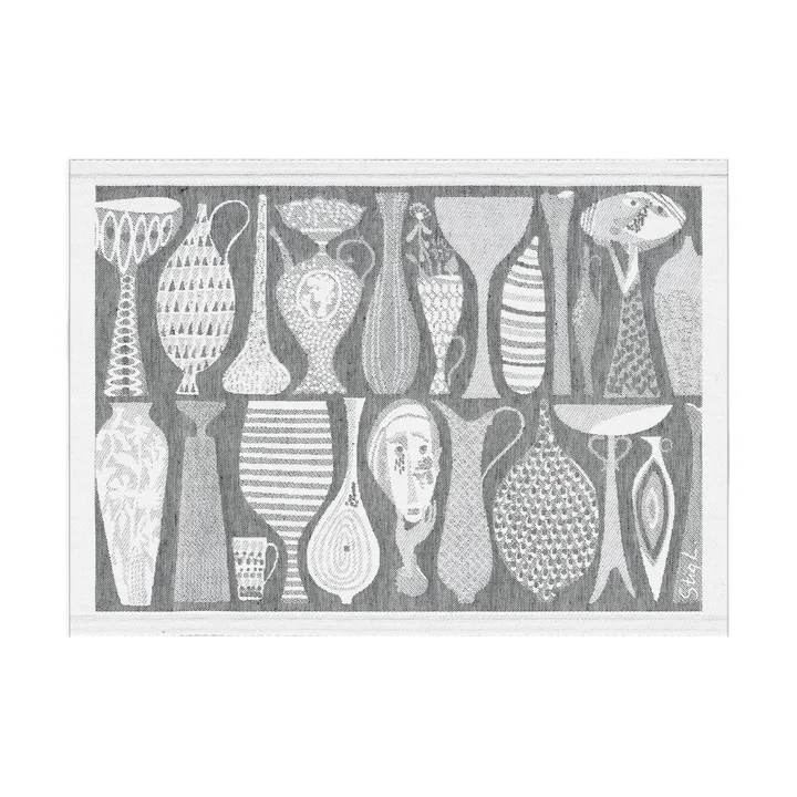Pottery placemat 35x48 cm - Black - Ekelund Linneväveri