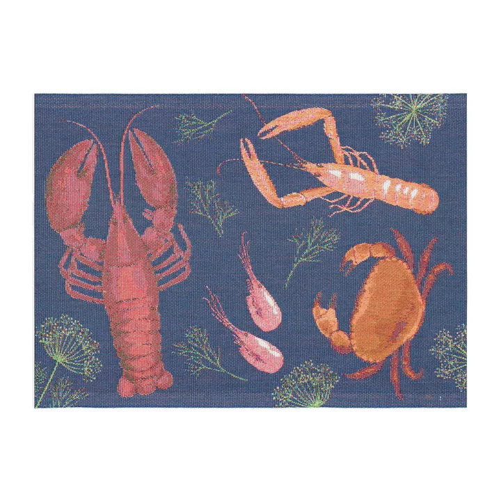 Shellfish party placemat - 35x48 cm - Ekelund Linneväveri