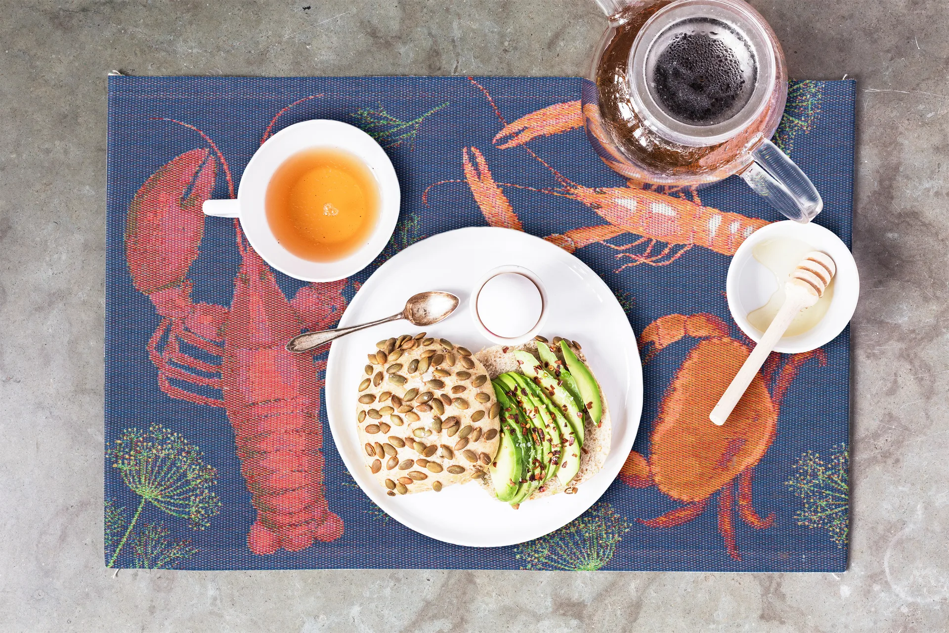 Shellfish party placemat, 35x48 cm Ekelund Linneväveri