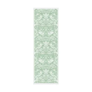 Strawberry Thief table runner 50x150 cm - Green - Ekelund Linneväveri
