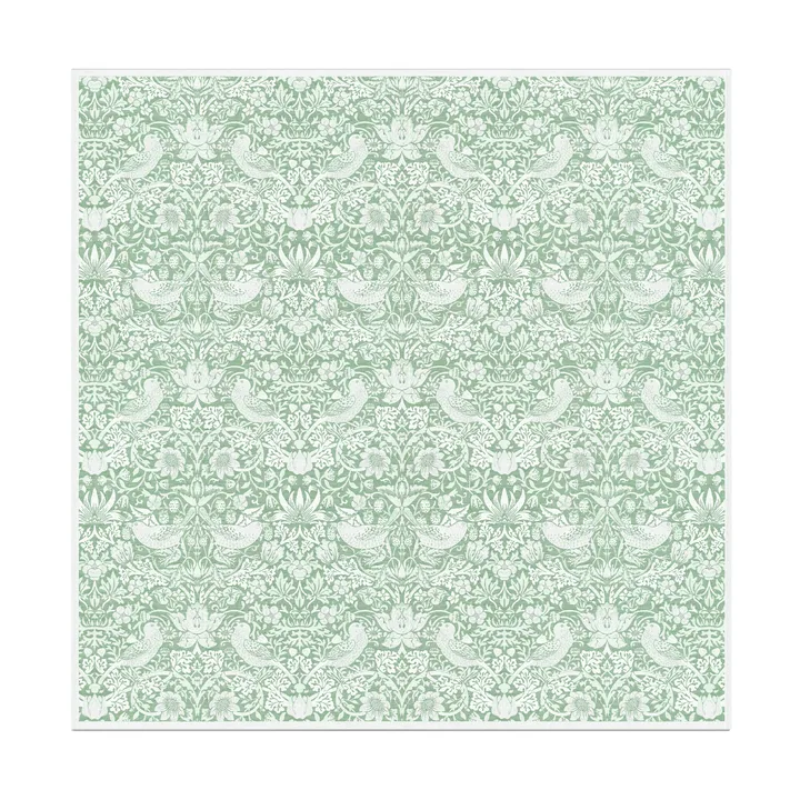 Strawberry Thief tablecloth 150x150 cm - Green - Ekelund Linneväveri