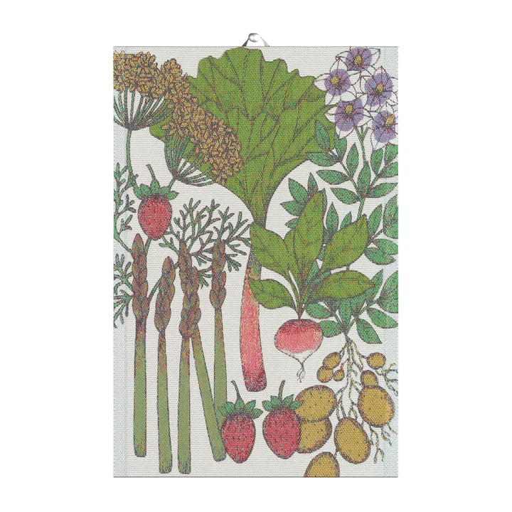 Summer greens kitchen towel - 40x60 cm - Ekelund Linneväveri