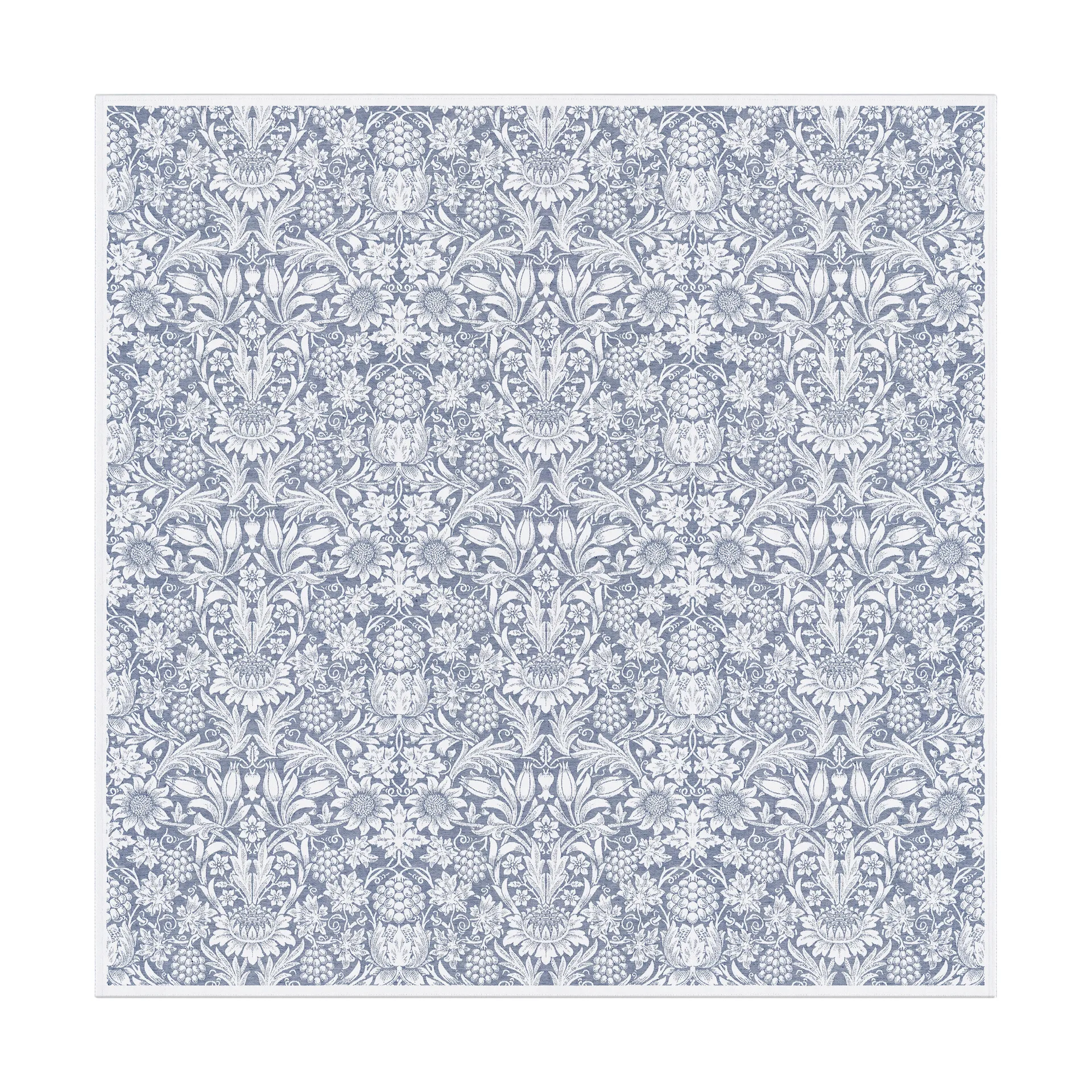 Sunflower tablecloth 150x150 cm, Blue Ekelund Linneväveri