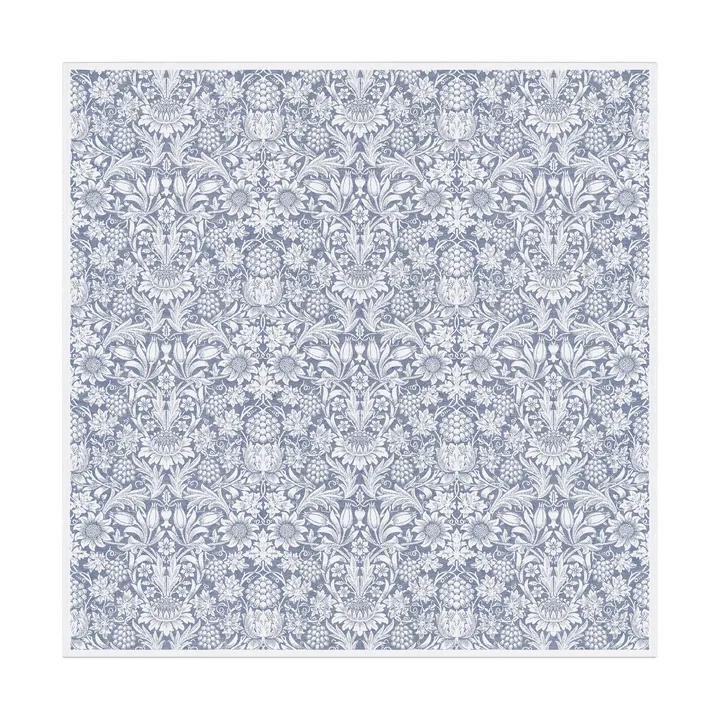 Sunflower tablecloth 150x150 cm - Blue - Ekelund Linneväveri