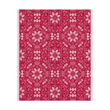 Warm cotton blanket 140x170 cm - Red - Ekelund Linneväveri