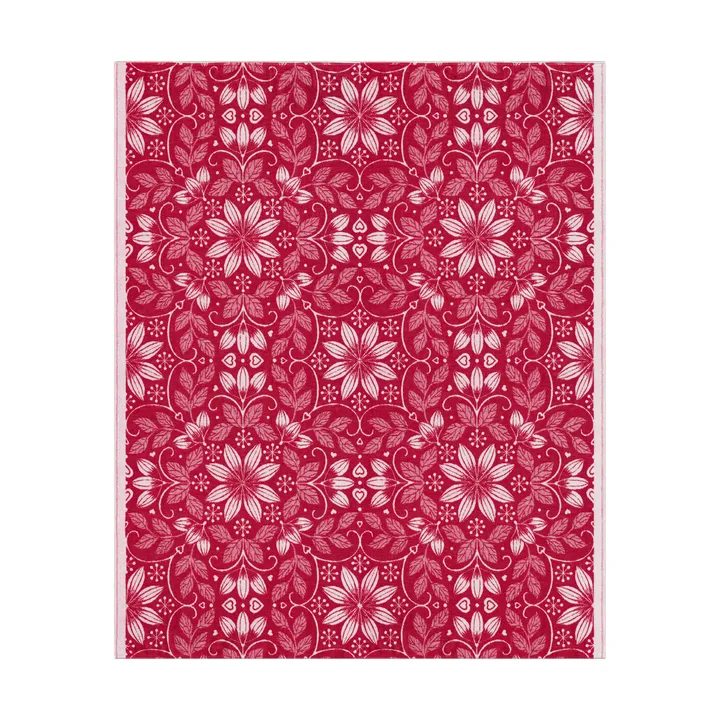 Warm cotton blanket 140x170 cm - Red - Ekelund Linneväveri