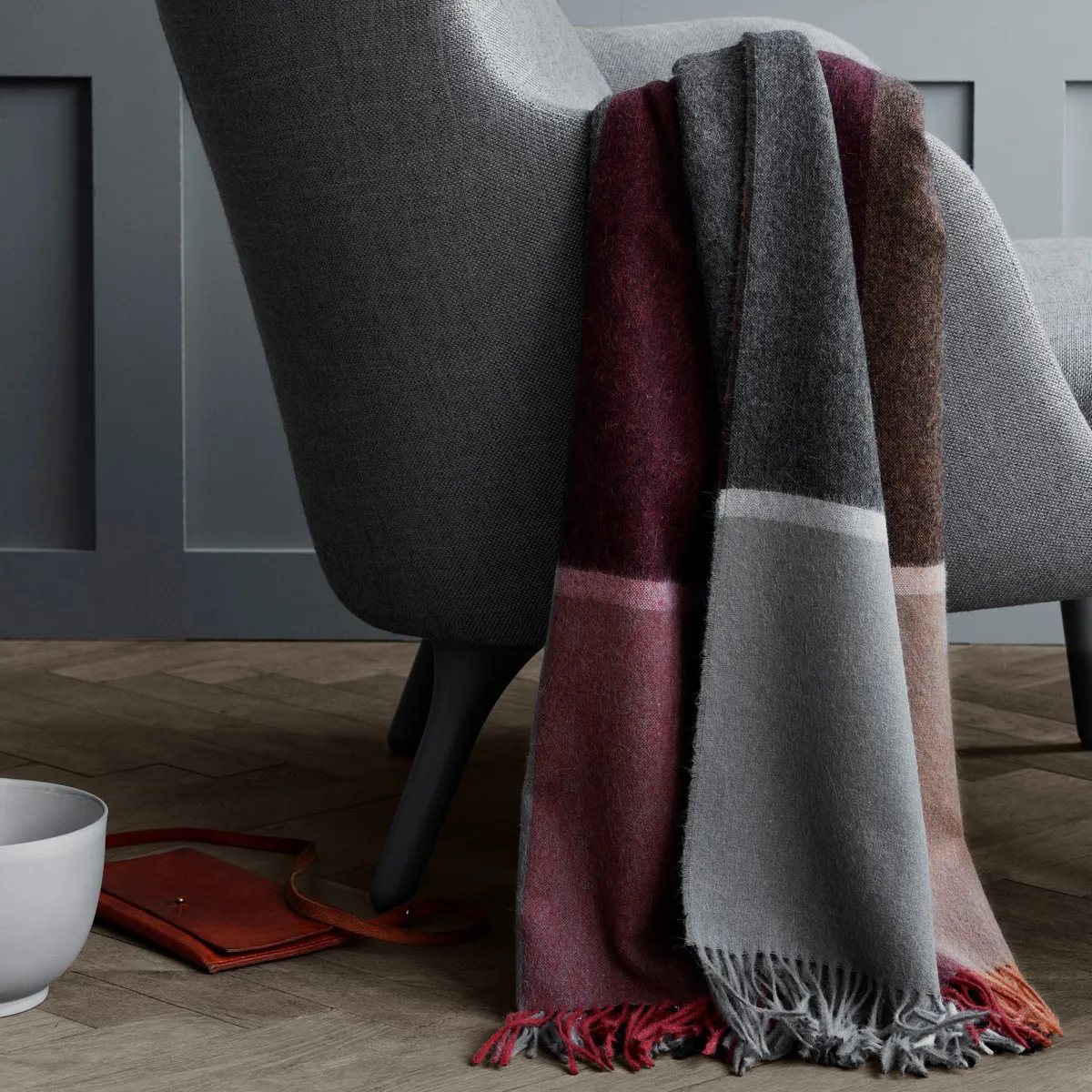 Manhattan throw, terracotta-red magma Elvang Denmark