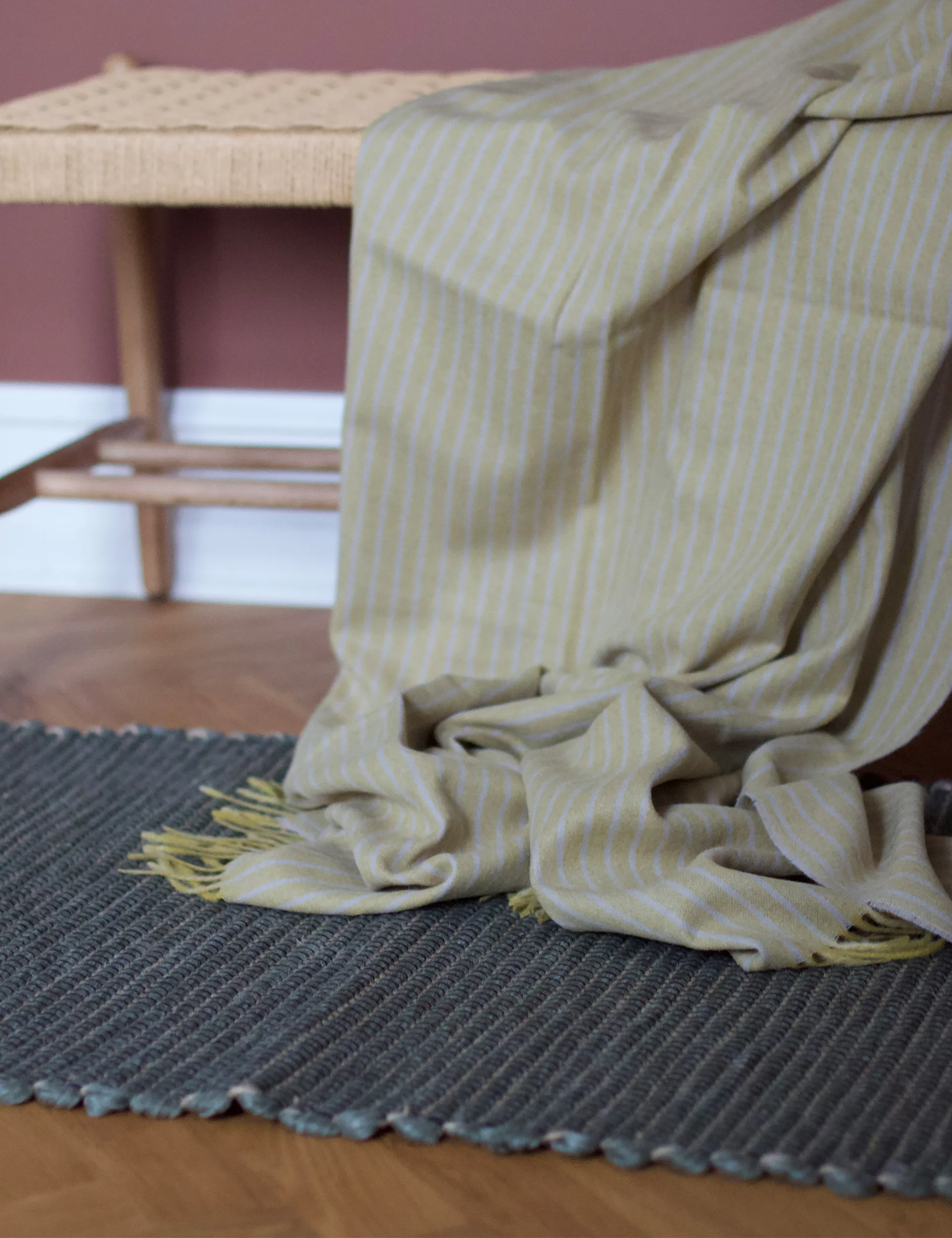 Stripes throw 130x200 cm, Light yellow Elvang Denmark