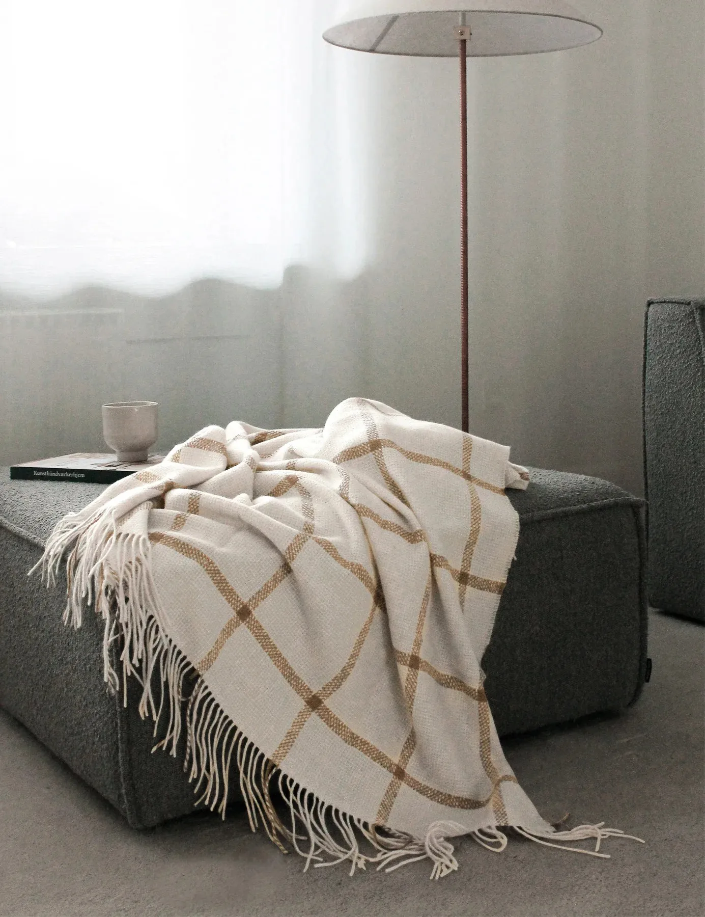 Tartan throw 130x190 cm, Ivory Elvang Denmark