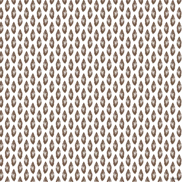 Almond napkin 33x33 cm - White-brown - ERNST