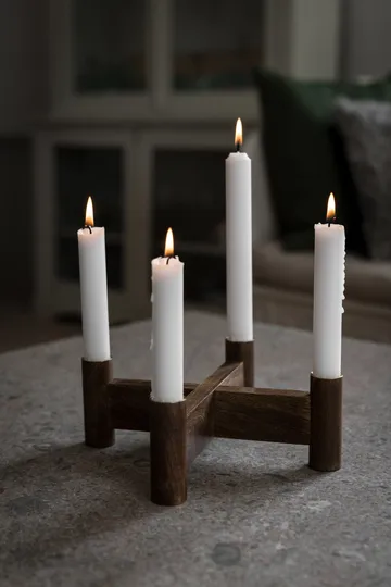 Ernst advent candle holder Ø22x8 cm - Dark brown - ERNST