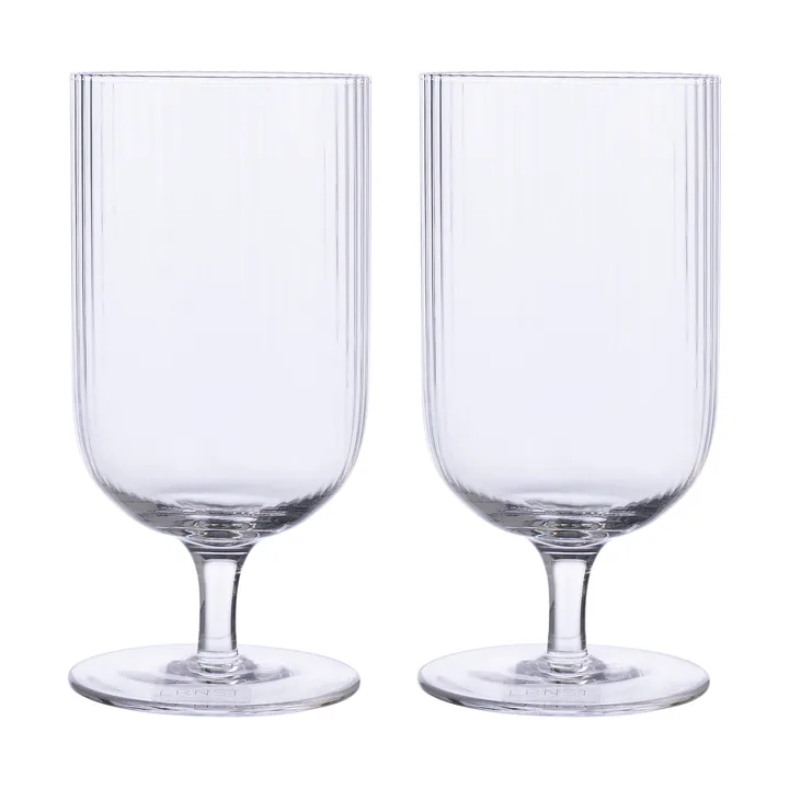 Ernst beer glass ribbed 2-pack - Clear - ERNST