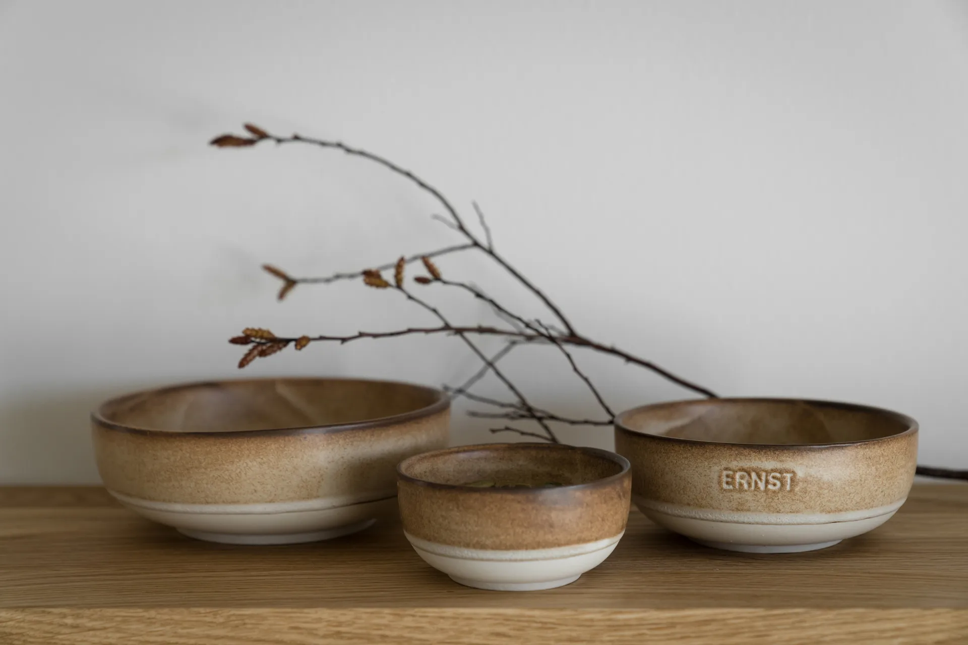 Ernst bowl, Brown-natural base, Ø11 cm ERNST