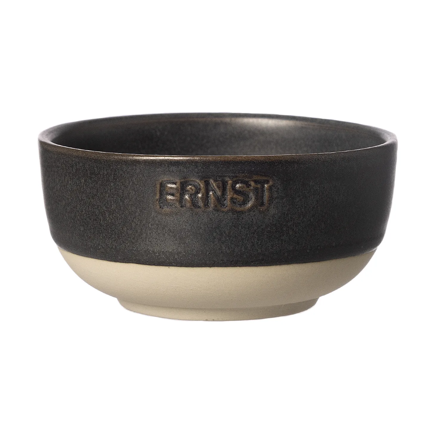 Ernst bowl, Matte black-natural base, Ø8 cm ERNST