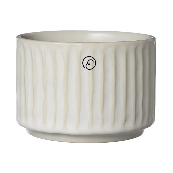 Ernst bowl ribbed Ø7.5 cm - Natural white - ERNST