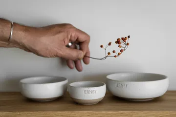 Ernst bowl - White-natural base, Ø14 cm - ERNST