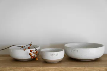 Ernst bowl - White-natural base, Ø8 cm - ERNST
