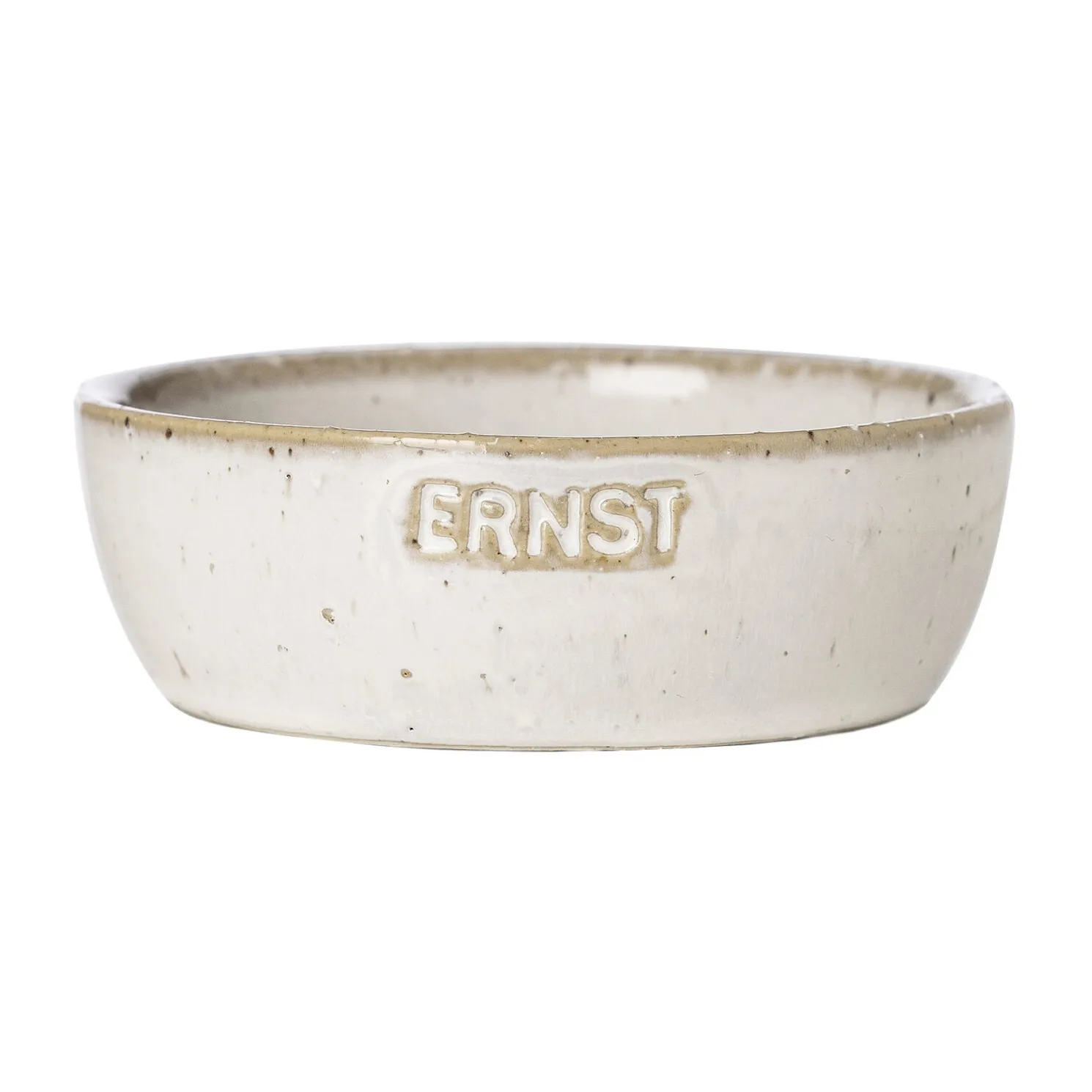 Ernst bowl with logo natural white, Ø9 cm with logo ERNST