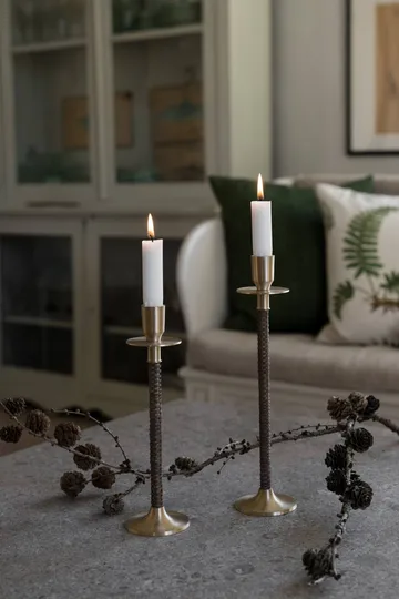Ernst braided candleholder - Brass, Ø8x25 cm - ERNST