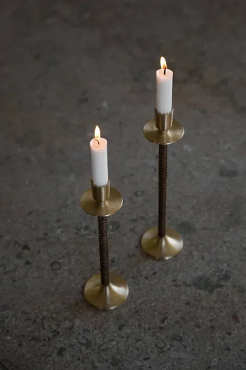Ernst braided candleholder - Brass, Ø8x30 cm - ERNST