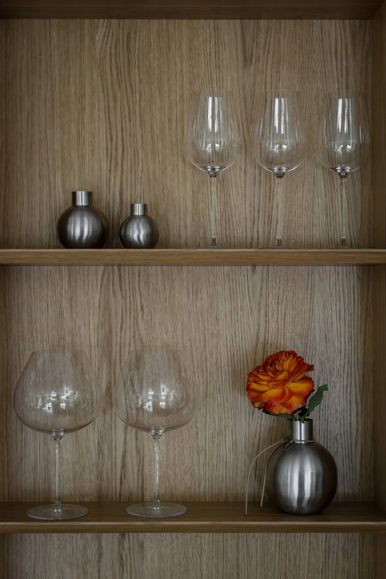 Ernst brushed steel vase, Ø11x13 cm ERNST