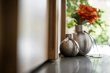 Ernst brushed steel vase - Ø11x13 cm - ERNST
