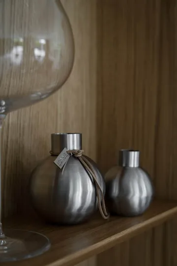 Ernst brushed steel vase - Ø7.5x9.5 cm - ERNST