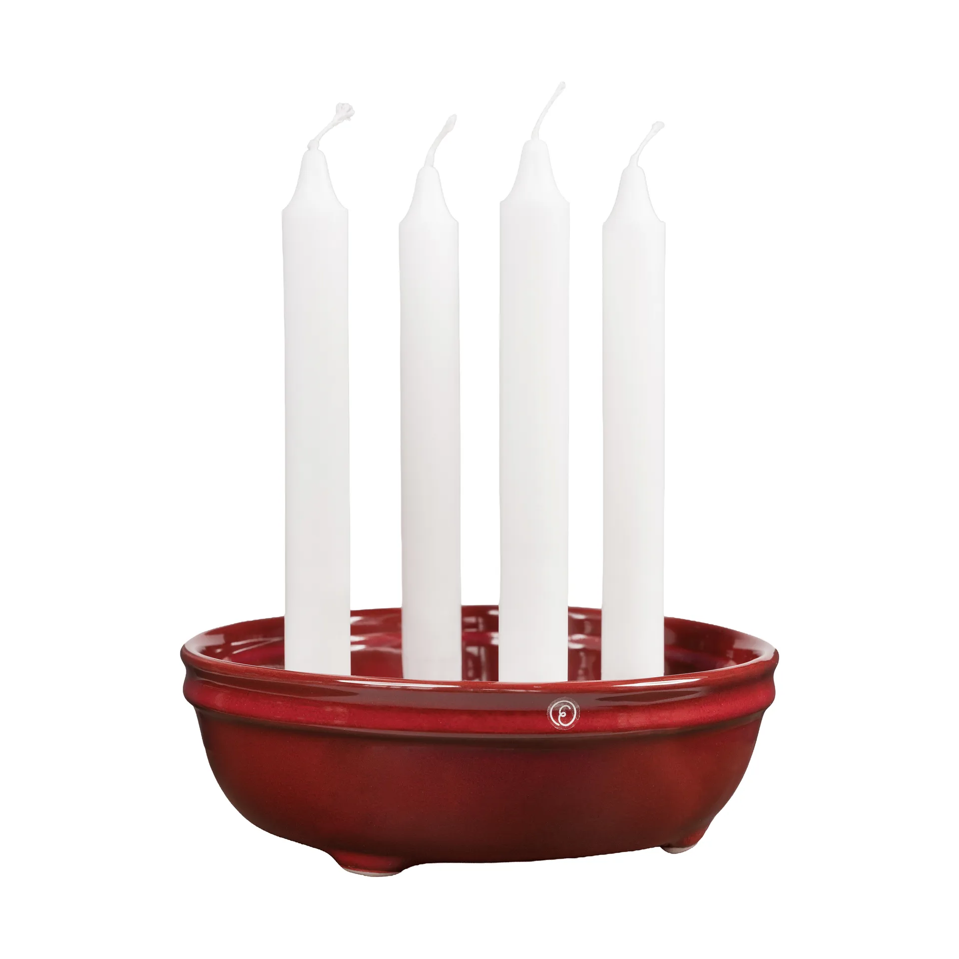 Ernst candle bowl for 4 candles, Red ERNST
