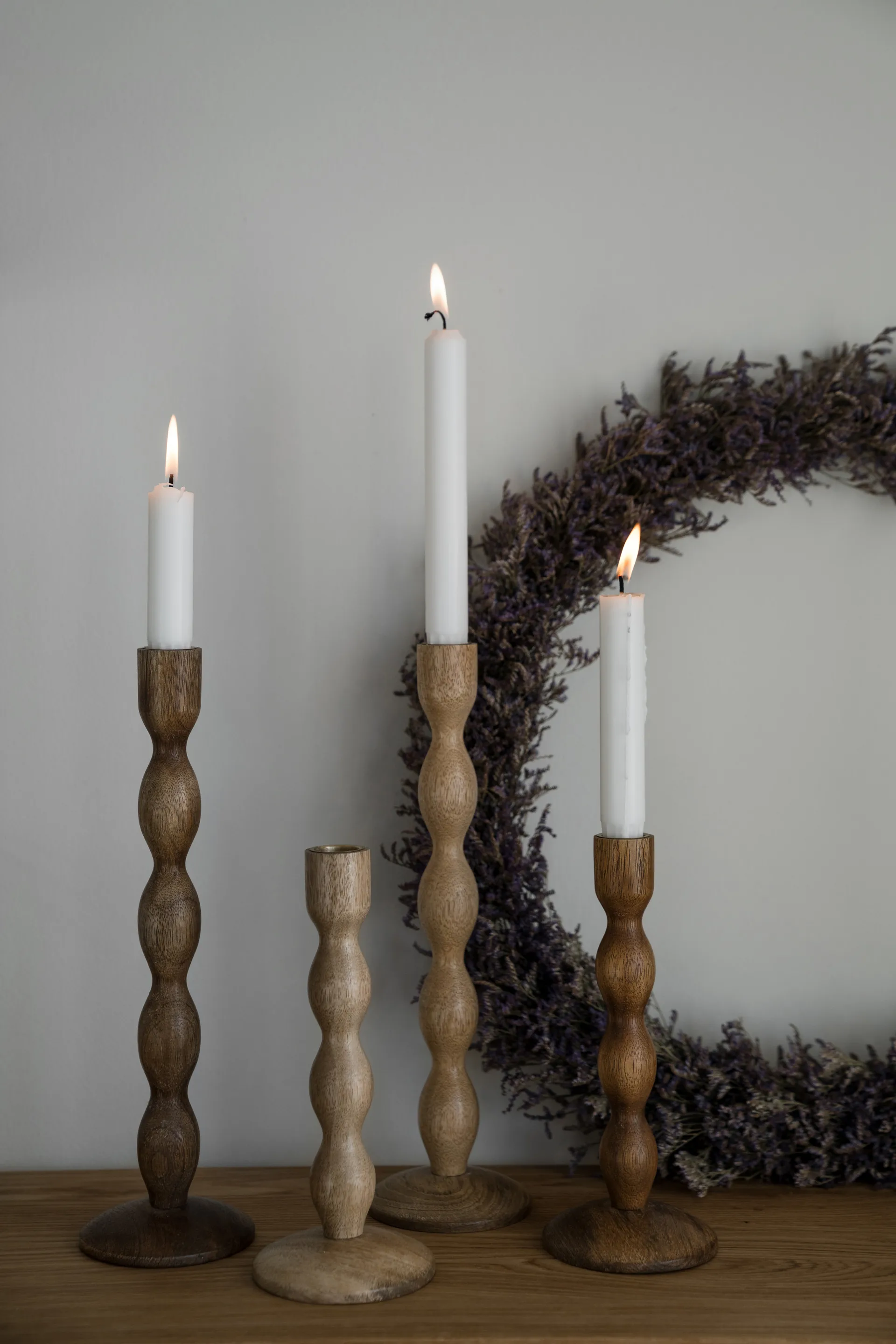 Ernst candle holder Ø9x31 cm, Dark brown ERNST