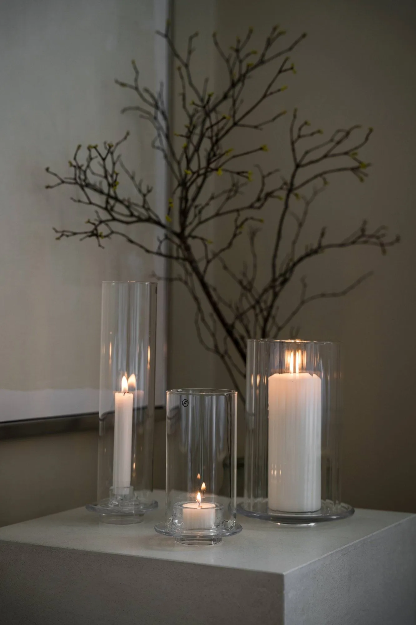 Ernst candle holder for pillar candle, Glass, Ø15x21 cm ERNST