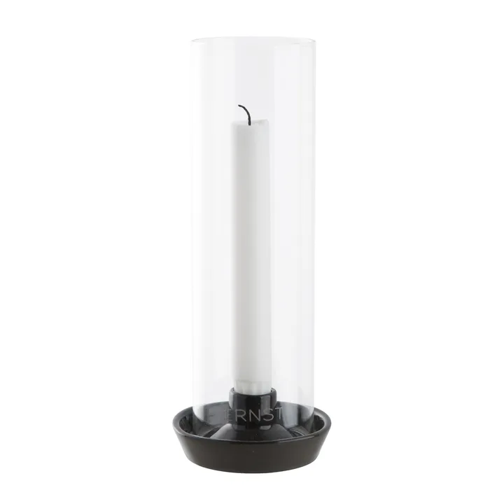 Ernst candle sticks glass cylinder - Dark grey - ERNST