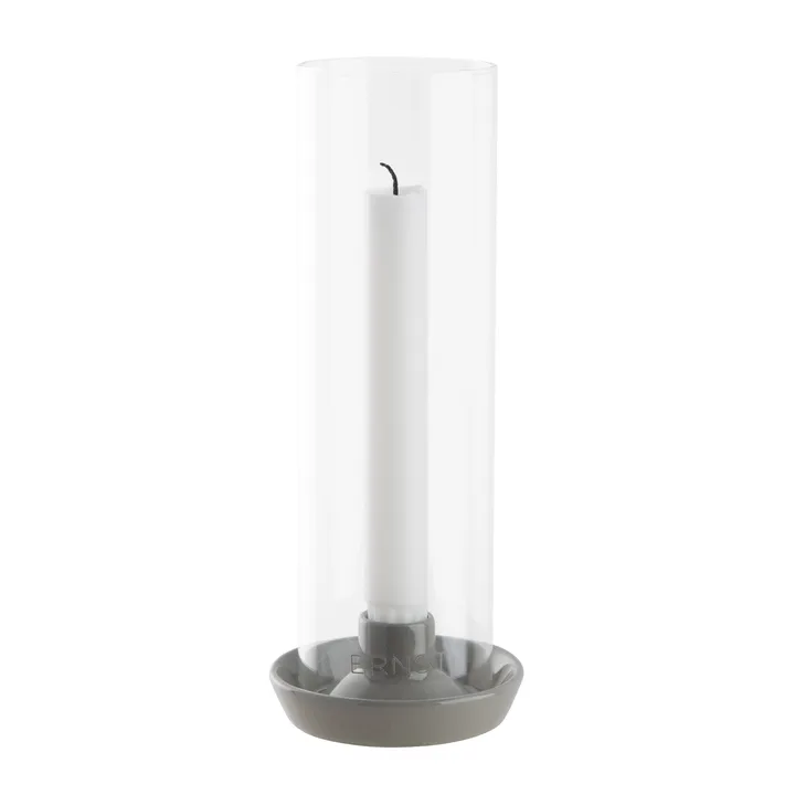 Ernst candle sticks glass cylinder - grey - ERNST