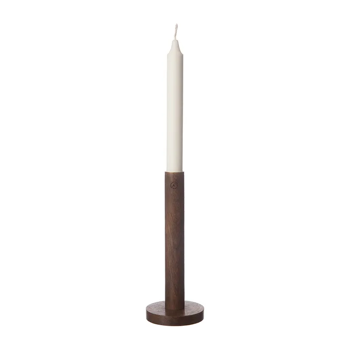 Ernst candle sticks made of wood 20 cm - Dark brown - ERNST