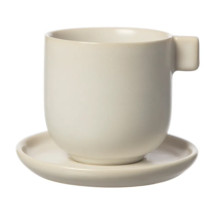 Ernst coffee cup with saucer 8.5 cm, White sand ERNST