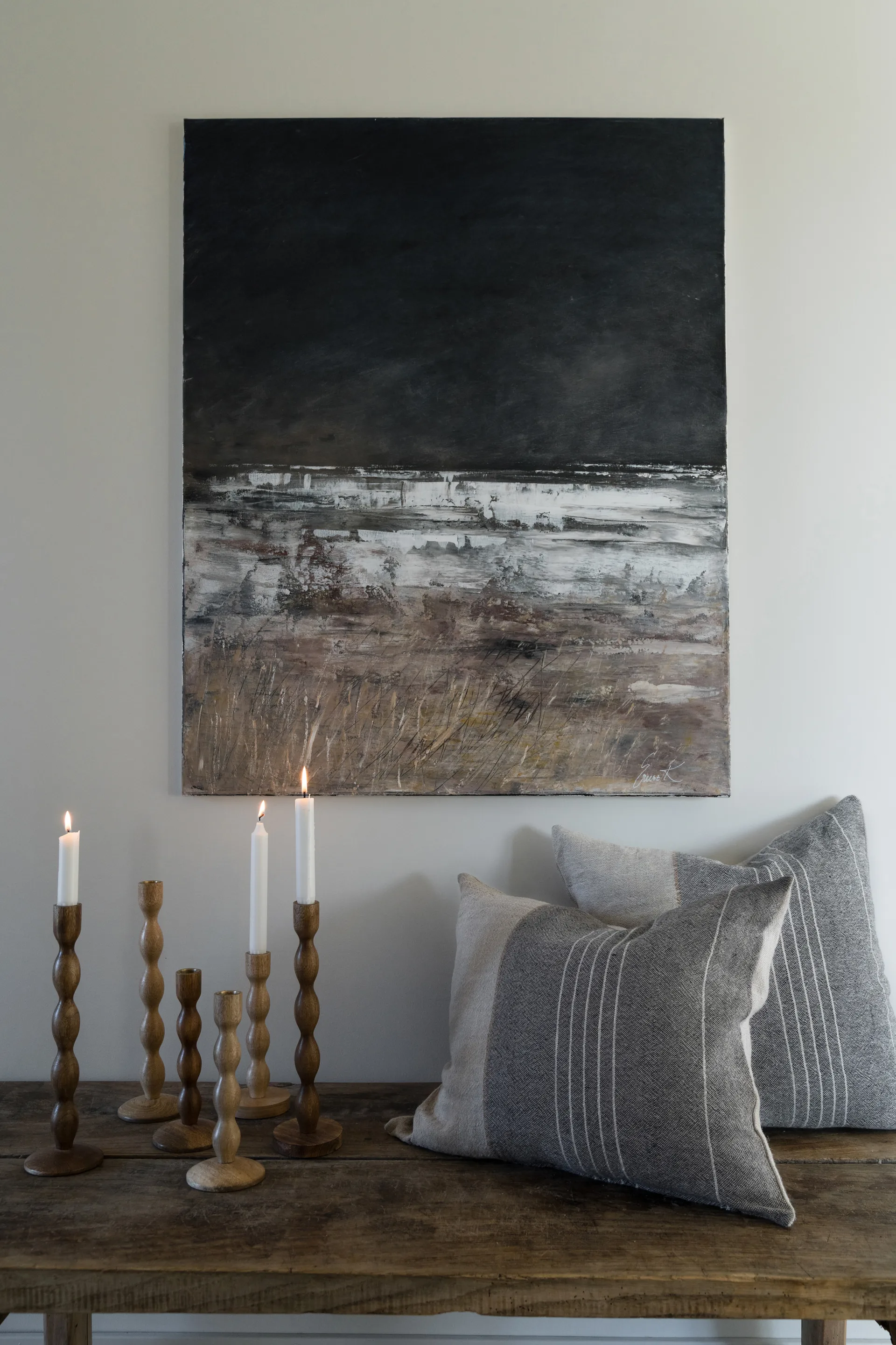 Ernst cushion cover half-linen 40x60 cm, Gray-natural ERNST