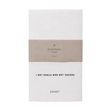 Ernst dishcloth quote/striped 2-pack - White - ERNST