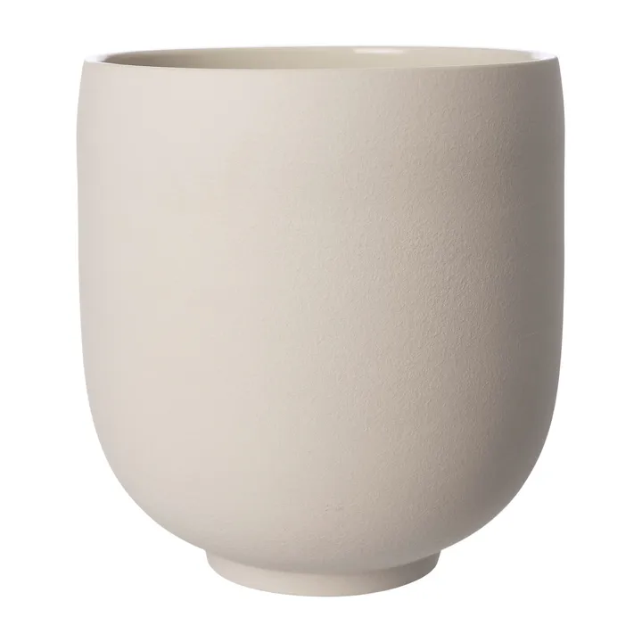 Ernst flower pot on foot natural white - H28 cm Ø26 cm - ERNST