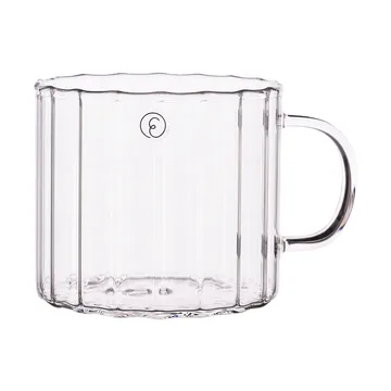 Ernst glass mug ribbed Ø8 cm - Clear - ERNST