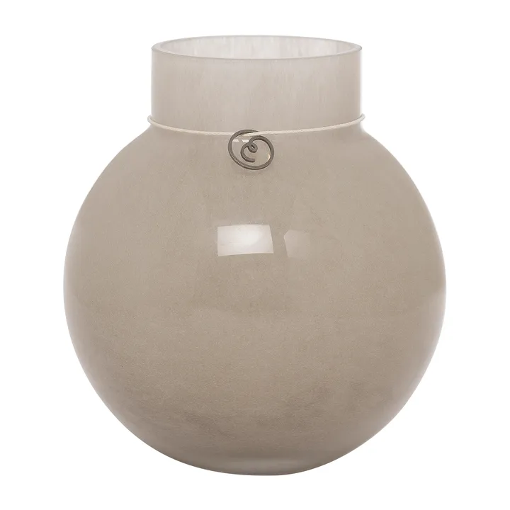 Ernst glass vase round beige - H14 cm Ø13 cm - ERNST