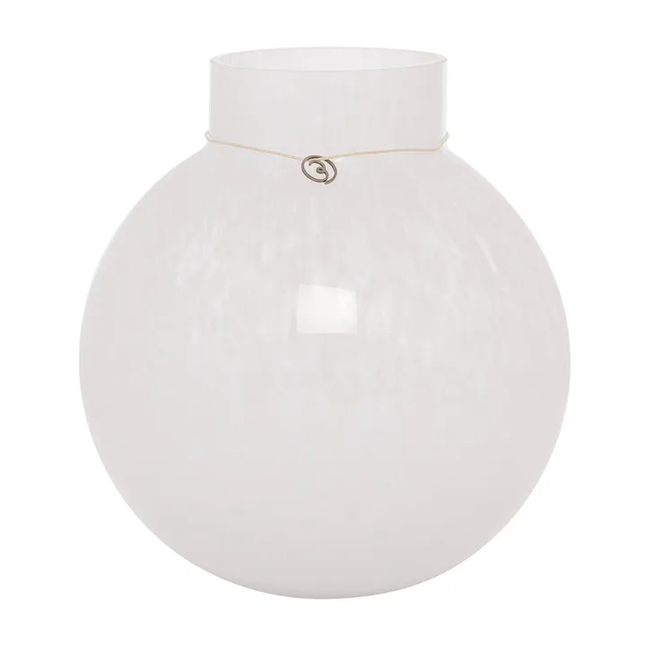 Ernst glass vase round white - H22 cm Ø21 cm - ERNST