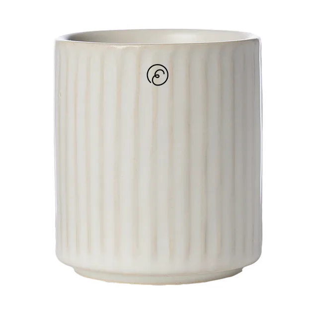 Ernst mug without handle ribbed 19 cl, Off-white ERNST