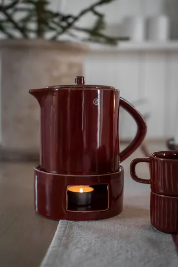 Ernst mulled wine jug with warmer - Red - ERNST