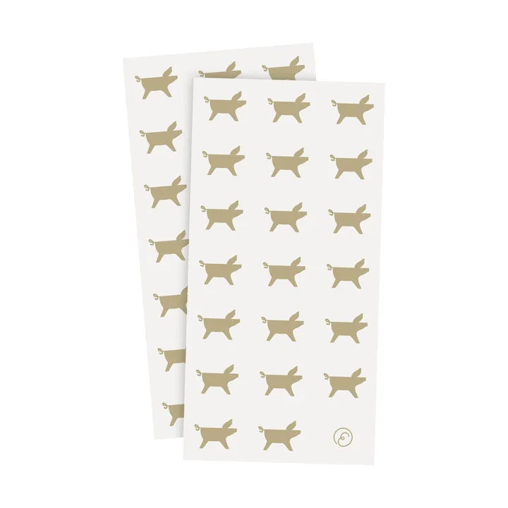 Ernst napkin Christmas pig 10x20 cm 20-pack - White-beige - ERNST