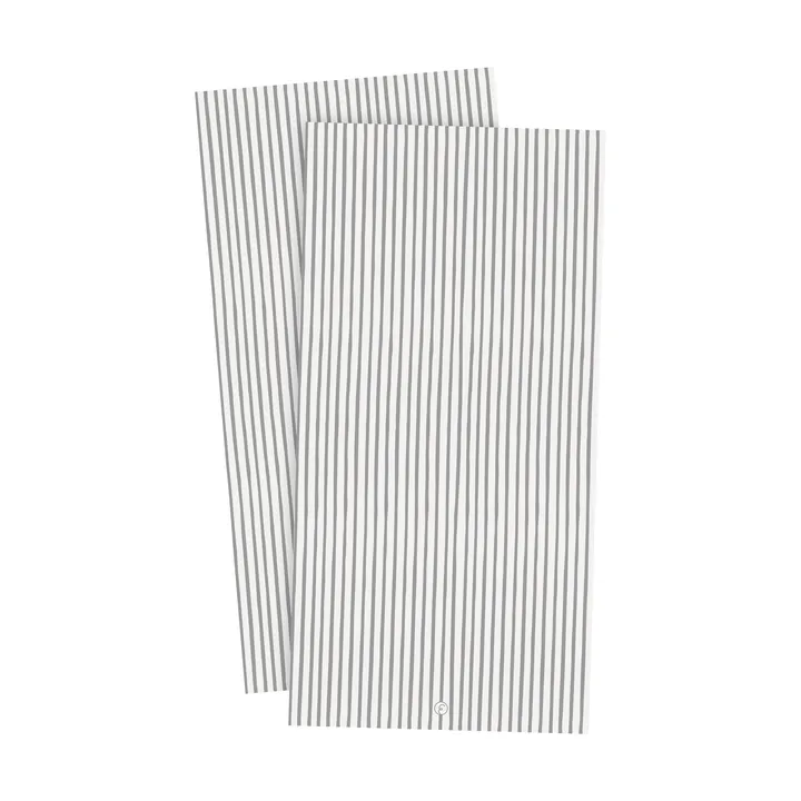 Ernst napkin striped 10x20 cm 20-pack - White-grey stripe - ERNST