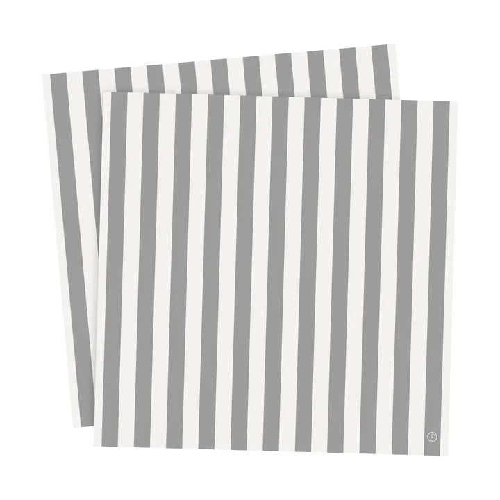 Ernst napkin striped 33x33 cm 20-pack - White-grey stripe - ERNST