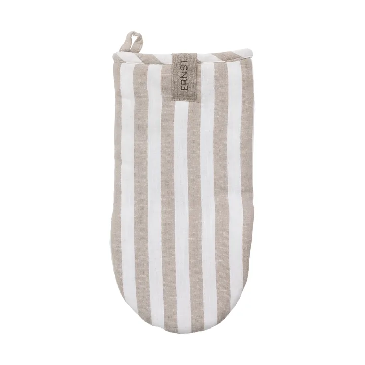 Ernst oven mitt wide stripes - Beige-white stripe - ERNST