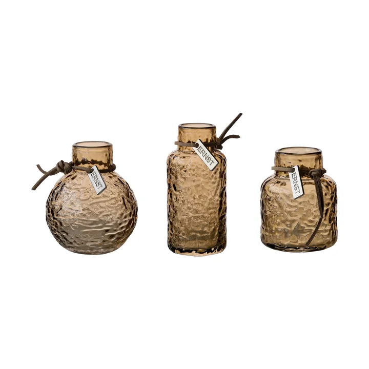 Ernst patterned vase gift set 3 pieces - Amber - ERNST